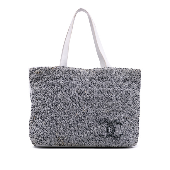 Pre-Loved Chanel CC Terry Cloth Beach Tote - Picture 1 of 12